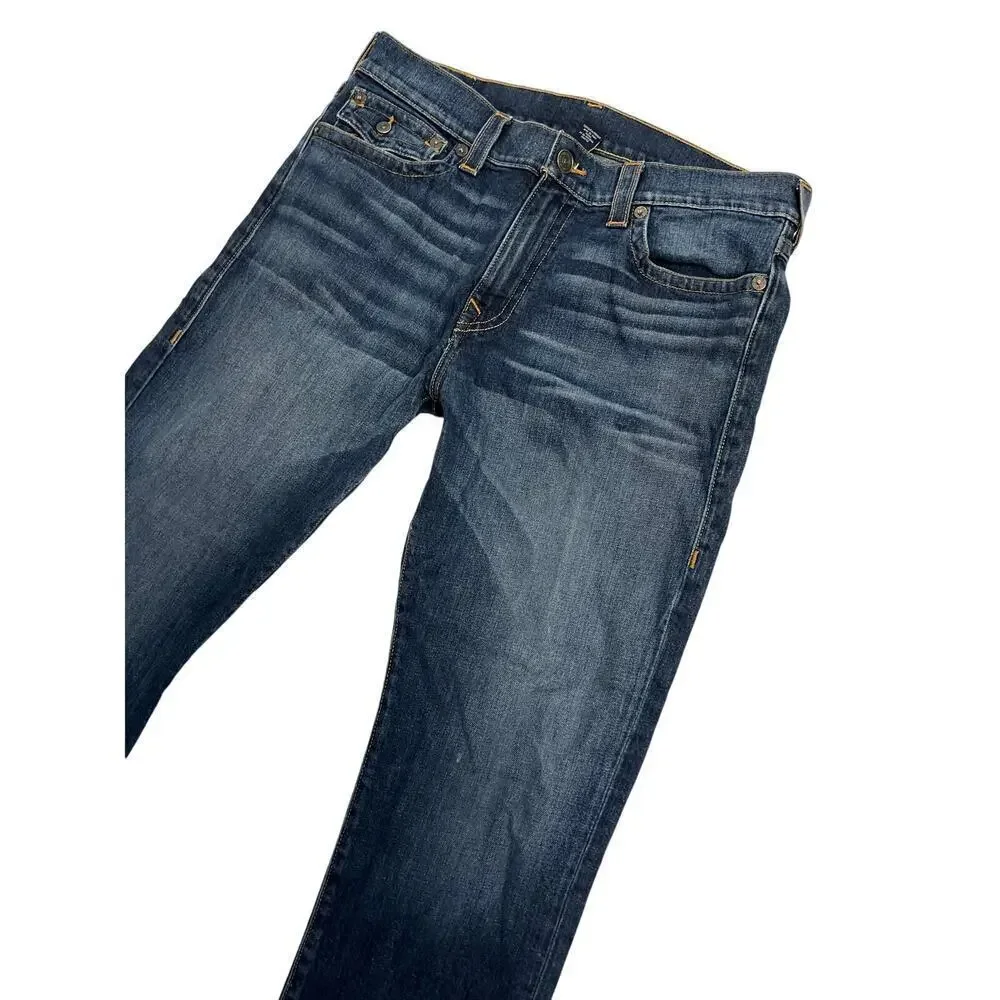 True Religion Geno Dark Wash Button Pocket Jeans Sz 34x32 GS